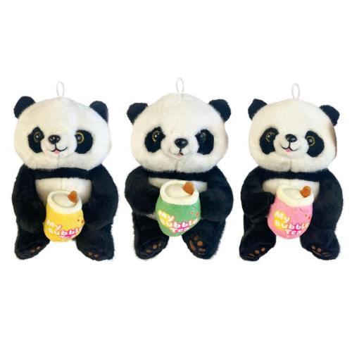 PANDA CON BUBBLE TEA PELUCHE 26 CM