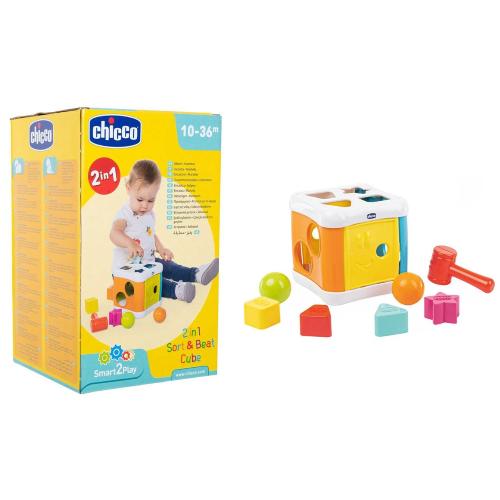 CHICCO GIOCO 2 IN 1 CUBO INCASTRA & MARTELLA