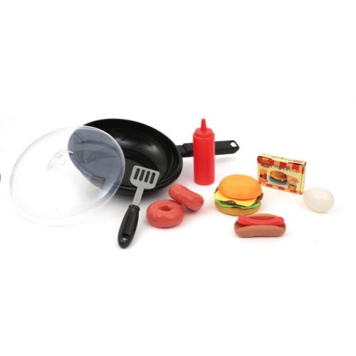 GIOCHI DI CASA - PADELLA CON 8 ALIMENTI E ACCESSORI