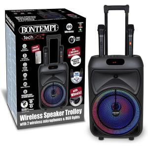 BONTEMPI KARAOKE CASSA WIRELESS SPEAKER 2 MICROFONI