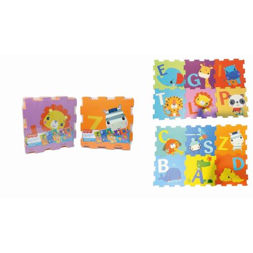 FISHER PRICE - TAPPETONE MATTONELLE PUZZLE 6 PZ MISURA MATTONELLA 30CM