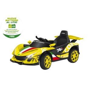 AUTO CON BATTERIA AL LITIO GIALLO 12V