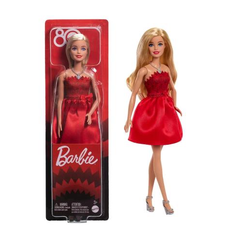 BARBIE MATTEL 80TH RUBY RED 
