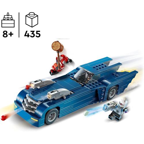 BATMAN CON BATMOBILE VS. HARLEY QUINN E MR. FREEZE