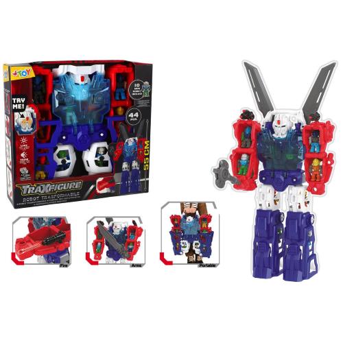 ROBOT CON 10 MINI ROBOT/ACC C/LUCI/SUONI 