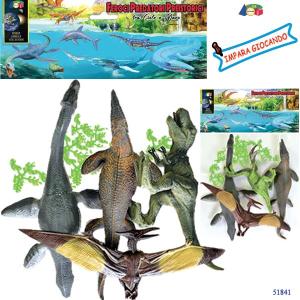 BUSTA ANIMALI PREISTORICI 5 PEZZI