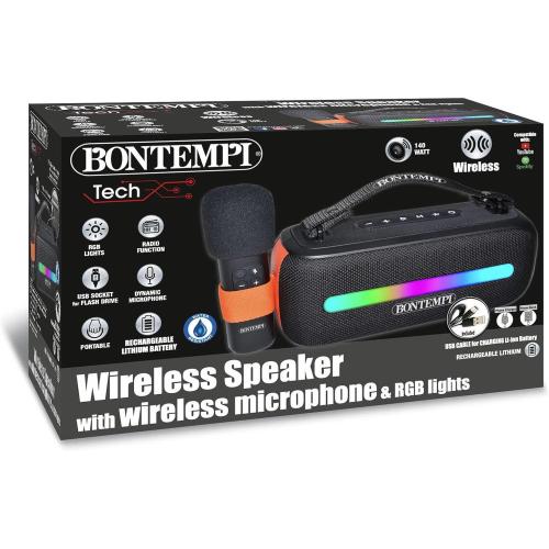 BONTEMPI CASSA PORTATILE WIRELESS CON MICROFONO