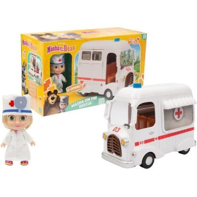 MASHA PLAYSET AMBULANZA CON BAMBOLA 12 CM & ACCESSORI