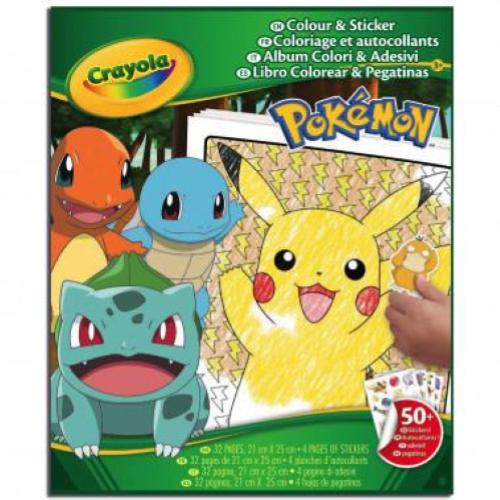 CRAYOLA ALBUM COLOR&STICKER POKEMON