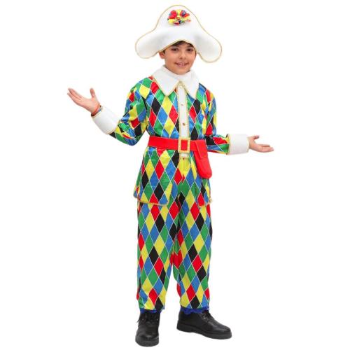 COSTUME BAMBINO/A ARLECCHINO TAGLIA XL
