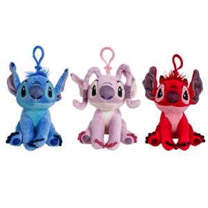 DISNEY (STITCH-ANGEL-LEROY) PELUCHE PORTACHIAVI 12 CM