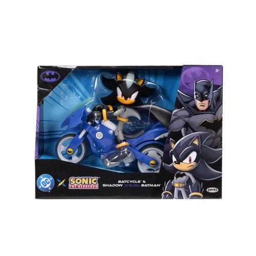 SONIC / DC - SHADOW PERSONAGGIO 13CM CON BATCYCLE