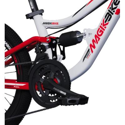 BICI 20 MTB FULL BIANCO/ROSSO DISCO FRENO