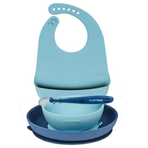 NATTOU SET PER LA PAPPA VERDE CON BAVAGLINO