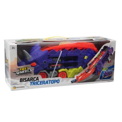 FAST WHEELS - BISARCA TRICERATOPO 2 AUTO INCLUSE CON RAMPA DI LANCIO