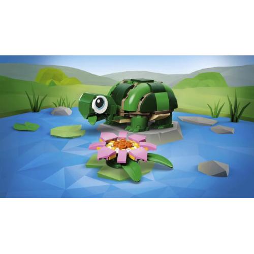 LEGO CREATOR TARTARUGA CON FIORE DI NINFEA 3 IN 1