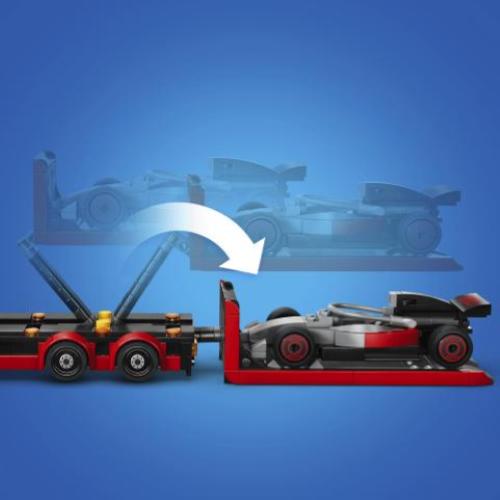 LEGO CITY DISPLAY TRUCK F1 CON AUTO