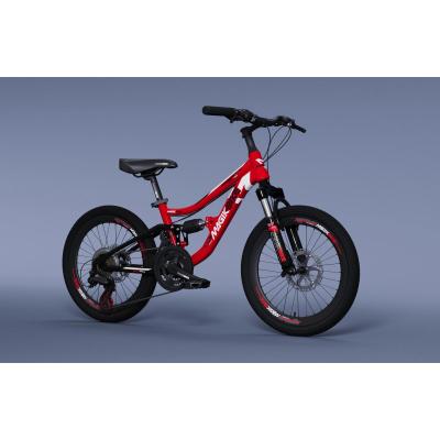BICI 20 MTB FULL BAMBINO ROSSO DISCO FRENO