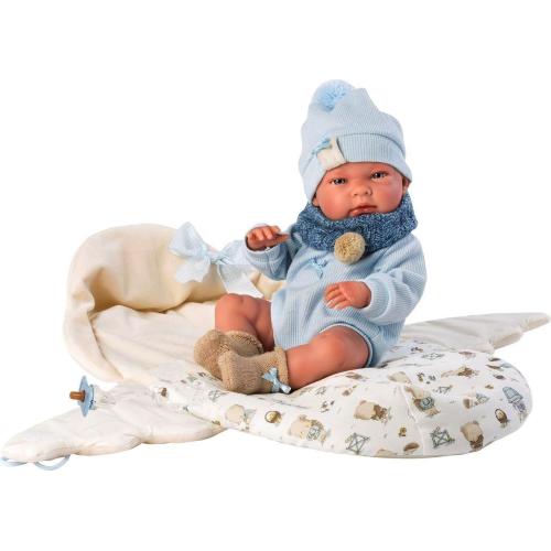 REBORN VINILE NICO 40CM SACCO NANNA AZZURRO