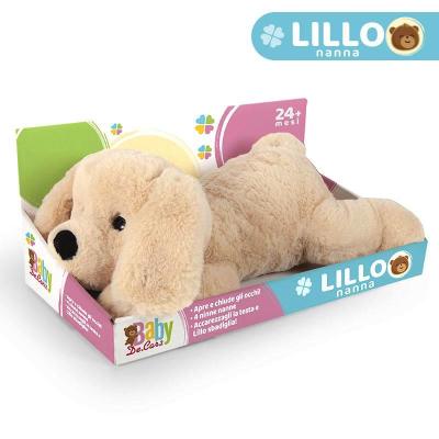 BABY DECAR "LILLO NANNA" CAGNOLINO BIANCO E MARRONE 40CM 