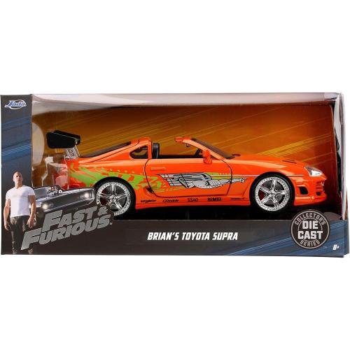 FAST & FURIOUS 1995 TOYOTA SUPRA IN SCALA 1:24 DIE-CAST, FUNZIONAMENTO A RUOTA LIBERA, PARTI APRIBILI