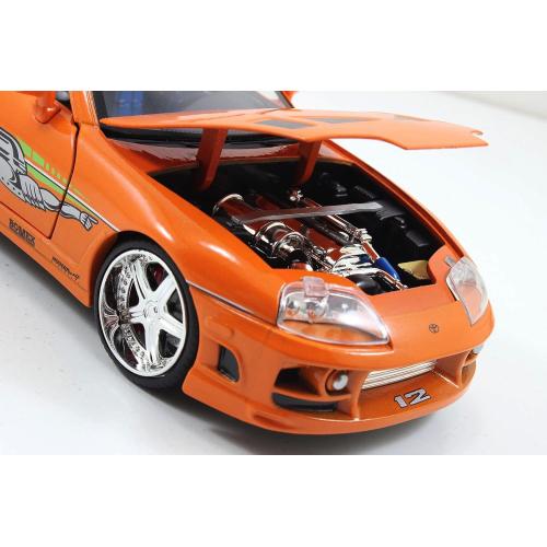 FAST & FURIOUS 1995 TOYOTA SUPRA IN SCALA 1:24 DIE-CAST, FUNZIONAMENTO A RUOTA LIBERA, PARTI APRIBILI