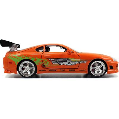 FAST & FURIOUS 1995 TOYOTA SUPRA IN SCALA 1:24 DIE-CAST, FUNZIONAMENTO A RUOTA LIBERA, PARTI APRIBILI