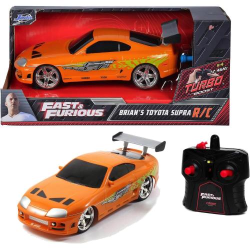 FAST & FURIOUS RC BRIAN'S TOYOTA IN SCALA 1:24, DUE CANALI, FREQUENZA 2,4 GHZ, FUNZIONE TURBO