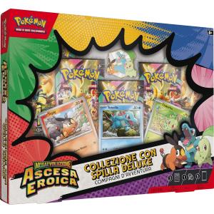 COLLEZIONE CARTE POKEMON COMPAGNI D'AVVENTURA CON SPILLA DELUXE