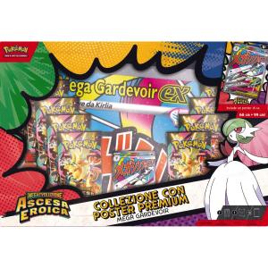 POKEMON COLLEZIONE CARTE CON POSTER PREMIUM DI MEGA LUCARIO-EX E MEGA GARDEVOIR-EX