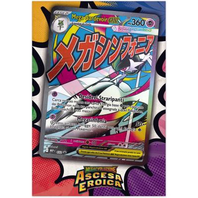 POKEMON COLLEZIONE CARTE CON POSTER PREMIUM DI MEGA LUCARIO-EX E MEGA GARDEVOIR-EX