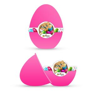 GUSCIO UOVO DI PASQUA PER SORPRESE ROSA + FASCIA GIOCHERIA TELESE