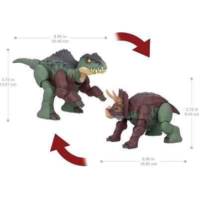 JURASSIC WORLD TRASFORMABILI 2IN1 GIGANTOSAURO E NASUTOCERATOPO 
