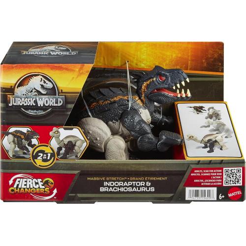 JURASSIC WORLD TRASF.2IN1 INDORAPTOR E BRACHIOSAURO 