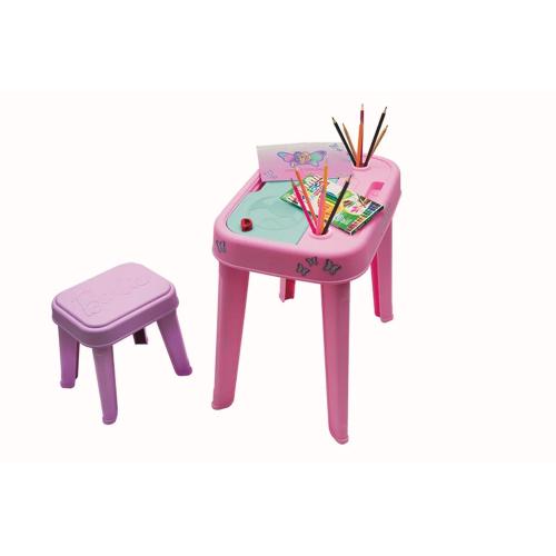 SCRIVANIA CON SGABELLO BARBIE CON 14 ACCESSORI CARIOCA