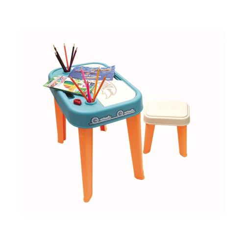 SCRIVANIA CON SGABELLO HOT WHEELS CON 14 ACCESSORI CARIOCA