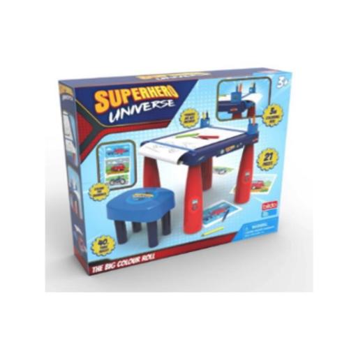 SPIDERMAN TAVOLO PER COLORARE CON SGABELLO 40 PZ