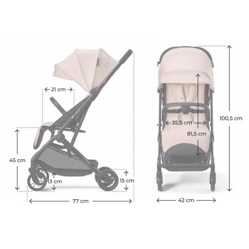 PASSEGGINO Kinderkraft INDY 3 BEIGE