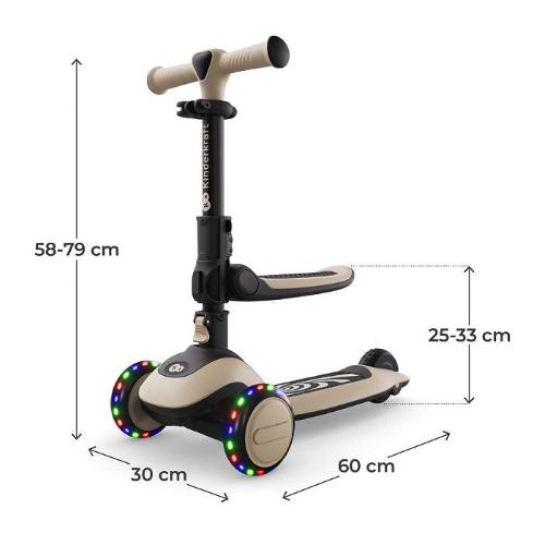 KINDERKRAFT MONOPATTINO CON SEDUTA HALLEY 2 BIANCO