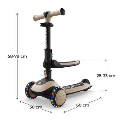KINDERKRAFT MONOPATTINO CON SEDUTA HALLEY 2 BIANCO