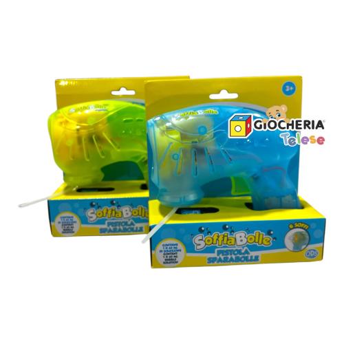 SOFFIABOLLE - PISTOLA SPARA BOLLE DA 6 FORI