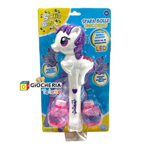 SOFFIABOLLE - SPARA BOLLE UNICORNO LUCI  100 ML