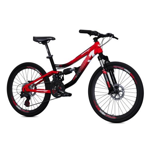 BICI 26 MTB FULL BICOLOR NERO ROSSO DISCO FRENO