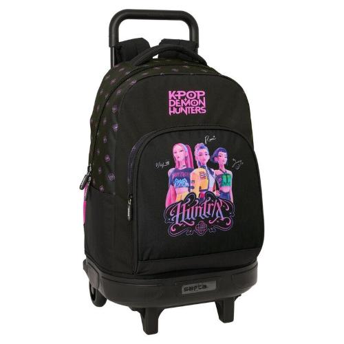 ZAINO COMPATTO CON TROLLEY RIMOVIBILE KPOP DEMON HUNTERS - NERO