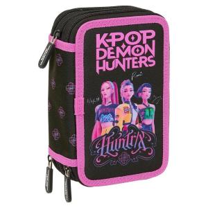 ASTUCCIO TRIPLO RIEMPITO 37 PEZZI. K-POP DEMON HUNTERS - NERO