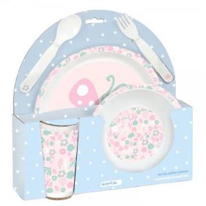 SET DI PIATTI, POSATE E BICCHIERI SAFTA PREESCOLARE MARIPOSA