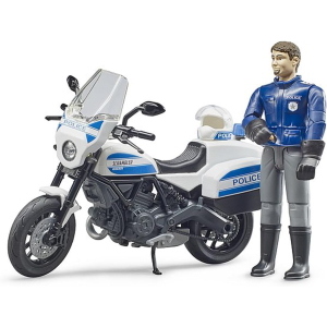 BRUDER MOTO POLIZIA SCRAMBLER CON PERSONAGGIO