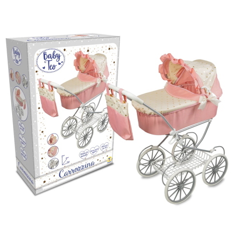 BABY TEO CARROZZINA IN METALLO 89X42X70 CM