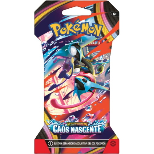 POKEMON CARTE MEGAEVOLUZIONE CAOS NASCENTE BUSTINA PAPER SLEEVE ITA