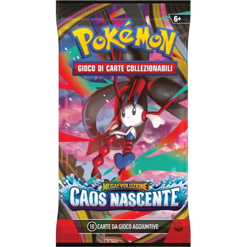 POKEMON CARTE MEGAEVOLUZIONE CAOS NASCENTE BUSTINA PAPER SLEEVE ITA
